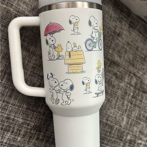 Snoopy Themed White Travel Mug